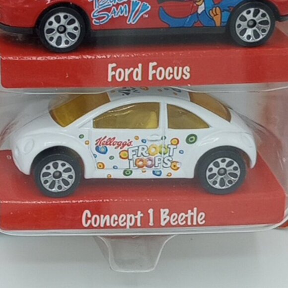 Mattel Matchbox Kellogg's 2 Car Set 2 Pks 2001 VTG Fruit Loops Frosted Flakes - Picture 12 of 16